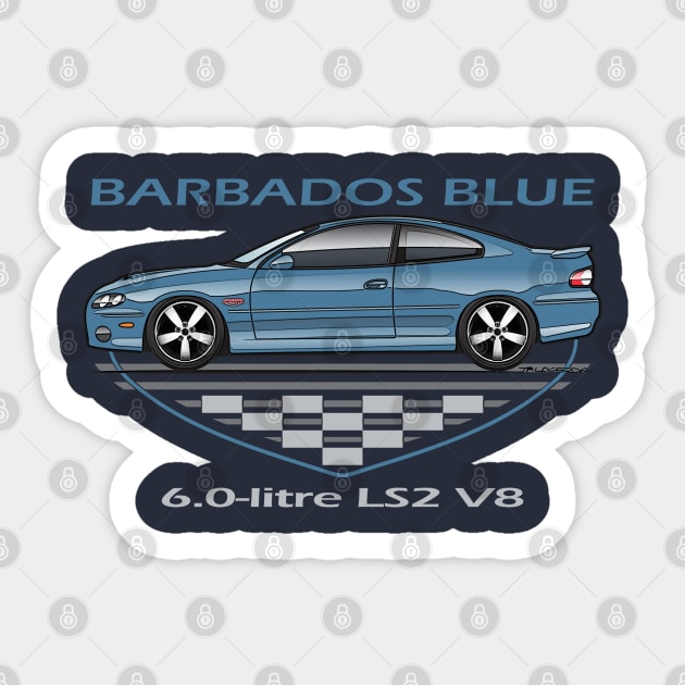 Barbados Blue Sticker by JRCustoms44